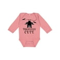 thumbnail image 1 of Inktastic Halloween Bat Frightfully Cute Holiday Boys or Girls Long Sleeve Baby Bodysuit, 1 of 5