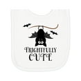 thumbnail image 1 of Inktastic Halloween Bat Frightfully Cute Holiday Newborn Bib, 1 of 3