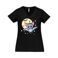 thumbnail image 1 of Inktastic Halloween Bat Women's Plus Size V-Neck T-Shirt, 1 of 5