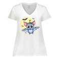 thumbnail image 1 of Inktastic Halloween Bat Women's Plus Size V-Neck T-Shirt, 1 of 5