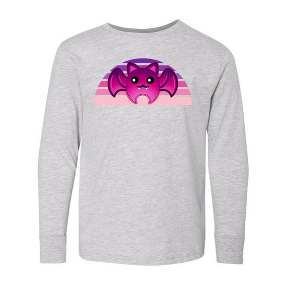 Inktastic Halloween Bat for Girls Long Sleeve Youth T-Shirt