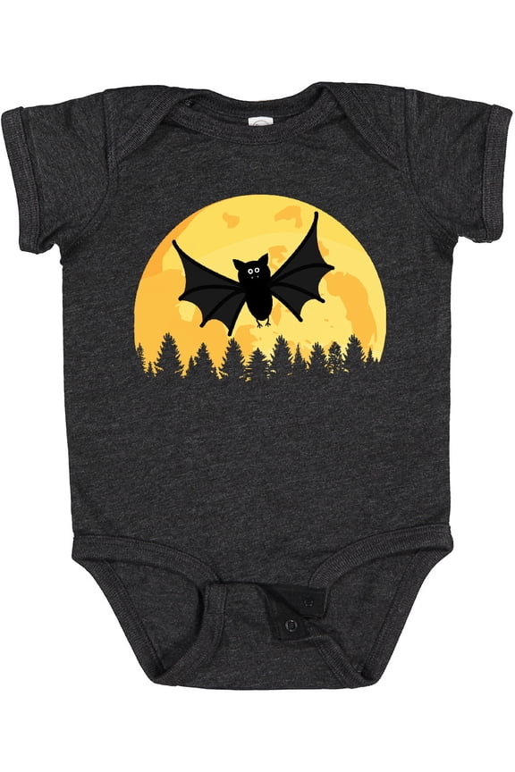 Halloween Bat with Moon Boys or Girls Baby Bodysuit
