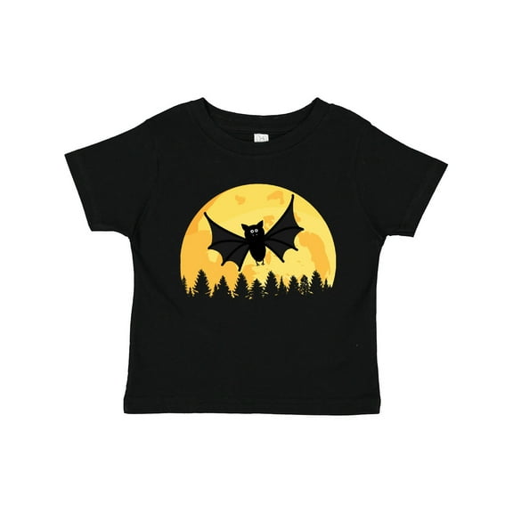 Inktastic Halloween Bat with Moon Boys or Girls Toddler T-Shirt
