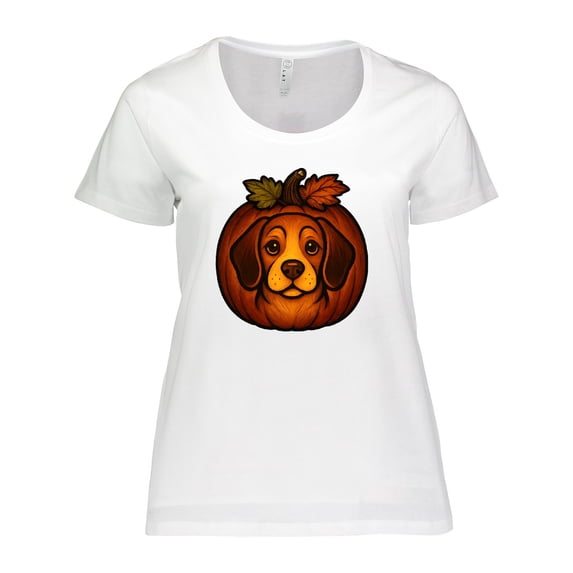 Inktastic Halloween Beagle Pumpkin Women's Plus Size T-Shirt