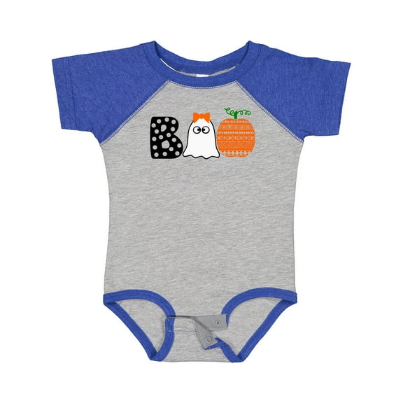 Inktastic Halloween Boo Cute Ghost and Pumpkin Boys or Girls Baby Bodysuit