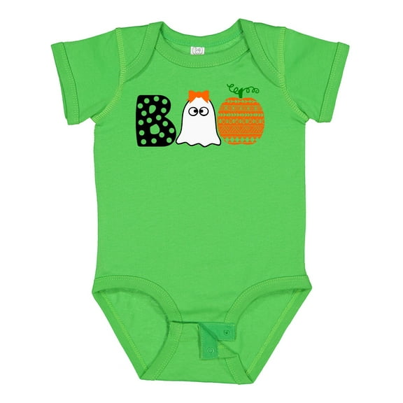 Inktastic Halloween Boo Cute Ghost and Pumpkin Boys or Girls Baby Bodysuit