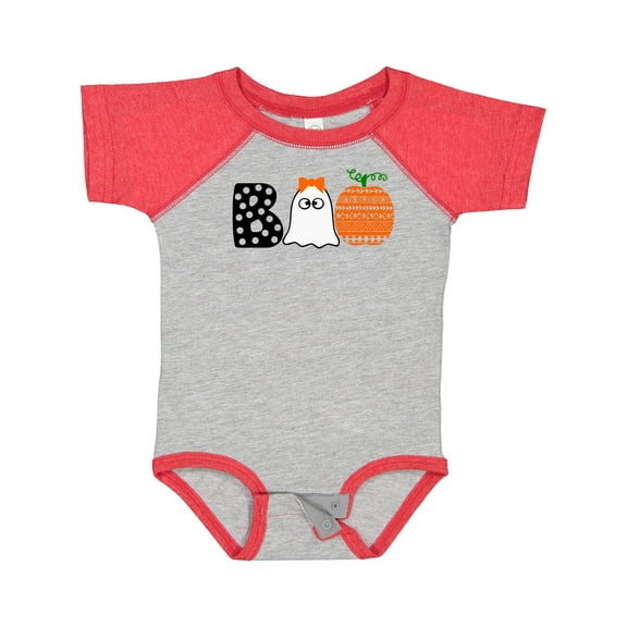 Inktastic Halloween Boo Cute Ghost and Pumpkin Boys or Girls Baby Bodysuit