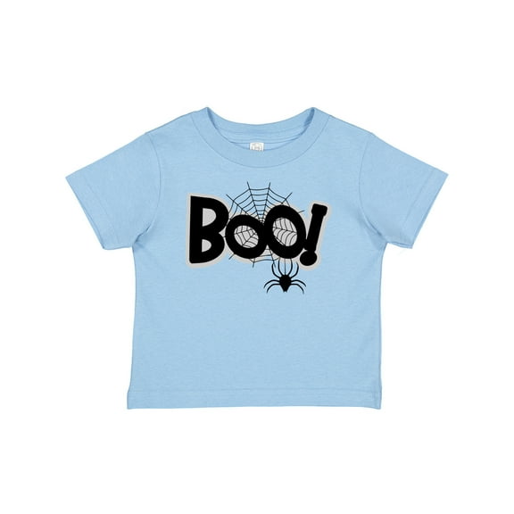 Inktastic Halloween Boo with Spider and Web in Black Boys or Girls Baby T-Shirt