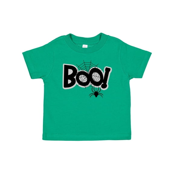 Inktastic Halloween Boo with Spider and Web in Black Boys or Girls Baby T-Shirt
