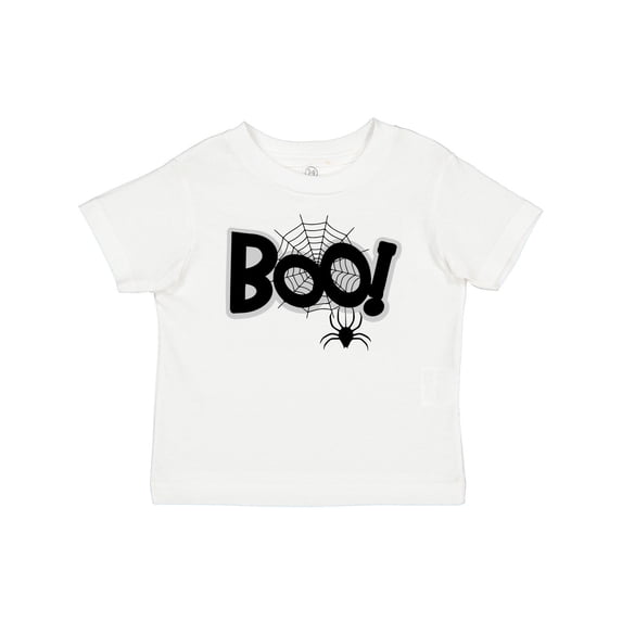 Inktastic Halloween Boo with Spider and Web in Black Boys or Girls Baby T-Shirt