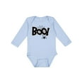 thumbnail image 1 of Inktastic Halloween Boo with Spider and Web in Black Boys or Girls Long Sleeve Baby Bodysuit, 1 of 5