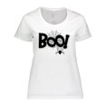 thumbnail image 1 of Inktastic Halloween Boo with Spider and Web in Black Women's Plus Size T-Shirt, 1 of 5