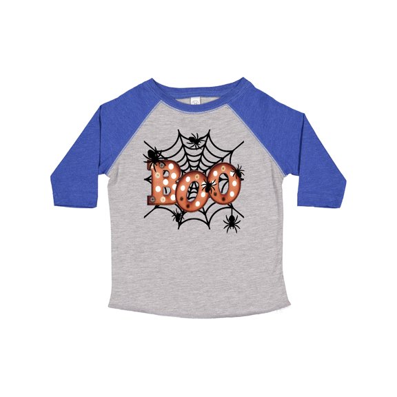 Inktastic Halloween Boo with Spiders in Web Boys or Girls Toddler T-Shirt