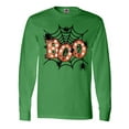 thumbnail image 1 of Inktastic Halloween Boo with Spiders in Web Long Sleeve T-Shirt, 1 of 5