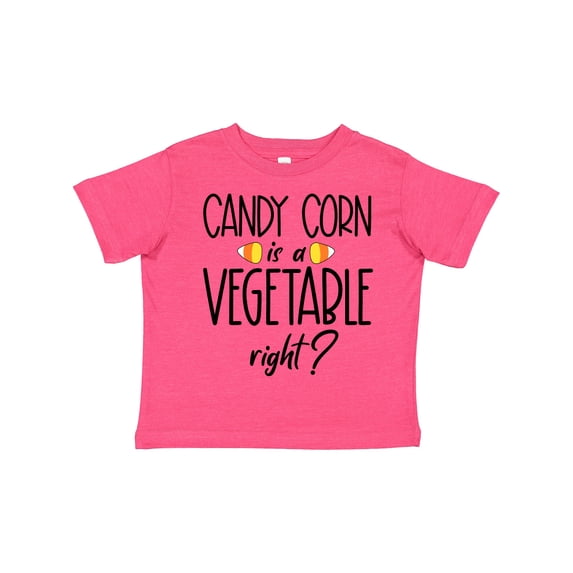 Inktastic Halloween Candy Corn is a Vegetable, Right? Boys or Girls Toddler T-Shirt