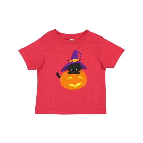 Inktastic Halloween Cat, Black Cat, Witch Hat, Pumpkin Boys or Girls Baby T-Shirt