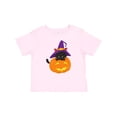 thumbnail image 1 of Inktastic Halloween Cat, Black Cat, Witch Hat, Pumpkin Boys or Girls Baby T-Shirt, 1 of 5