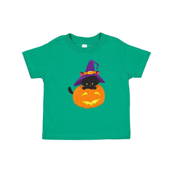 Inktastic Halloween Cat, Black Cat, Witch Hat, Pumpkin Boys or Girls Baby T-Shirt