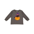 thumbnail image 1 of Inktastic Halloween Cat, Black Cat, Witch Hat, Pumpkin Boys or Girls Long Sleeve Toddler T-Shirt, 1 of 5