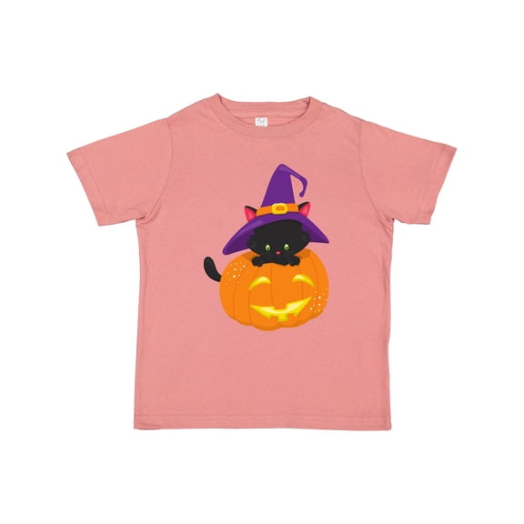 Inktastic Halloween Cat, Black Cat, Witch Hat, Pumpkin Boys or Girls Toddler T-Shirt