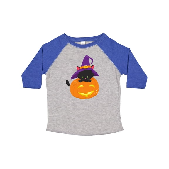 Inktastic Halloween Cat, Black Cat, Witch Hat, Pumpkin Boys or Girls Toddler T-Shirt