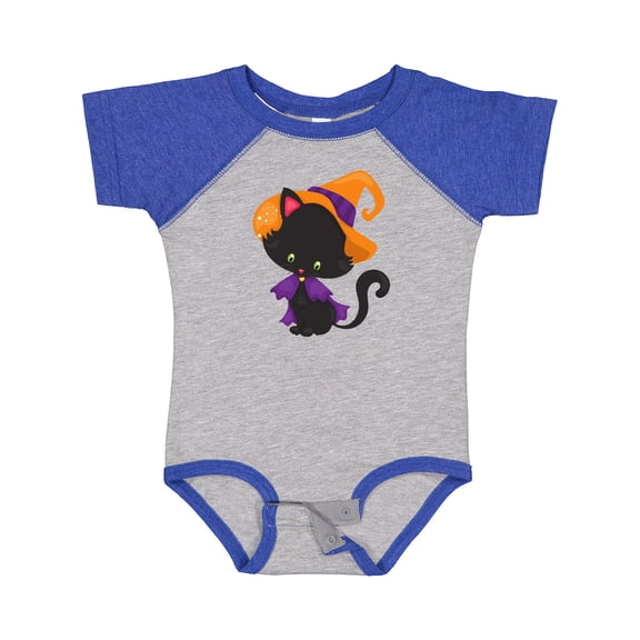 Inktastic Halloween Cat, Cute Cat, Black Cat, Witch Hat Boys or Girls Baby Bodysuit