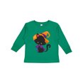 thumbnail image 1 of Inktastic Halloween Cat, Cute Cat, Black Cat, Witch Hat Boys or Girls Long Sleeve Toddler T-Shirt, 1 of 5