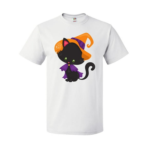 Inktastic Halloween Cat, Cute Cat, Black Cat, Witch Hat T-Shirt