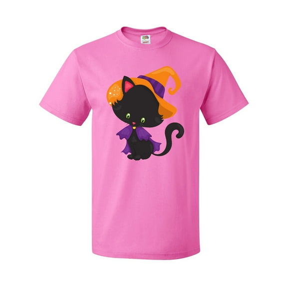 Inktastic Halloween Cat, Cute Cat, Black Cat, Witch Hat T-Shirt