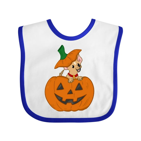 Inktastic Halloween Chihuahua Pumpkin Boys or Girls Baby Bib