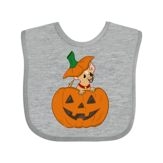 Inktastic Halloween Chihuahua Pumpkin Boys or Girls Baby Bib