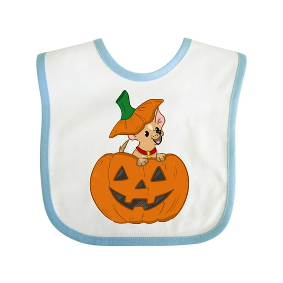 Inktastic Halloween Chihuahua Pumpkin Boys or Girls Baby Bib