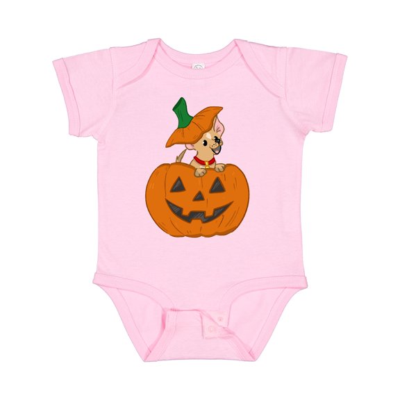 Inktastic Halloween Chihuahua Pumpkin Boys or Girls Baby Bodysuit