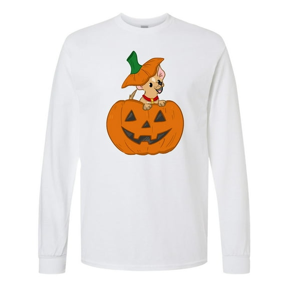 Inktastic Halloween Chihuahua Pumpkin Long Sleeve T-Shirt