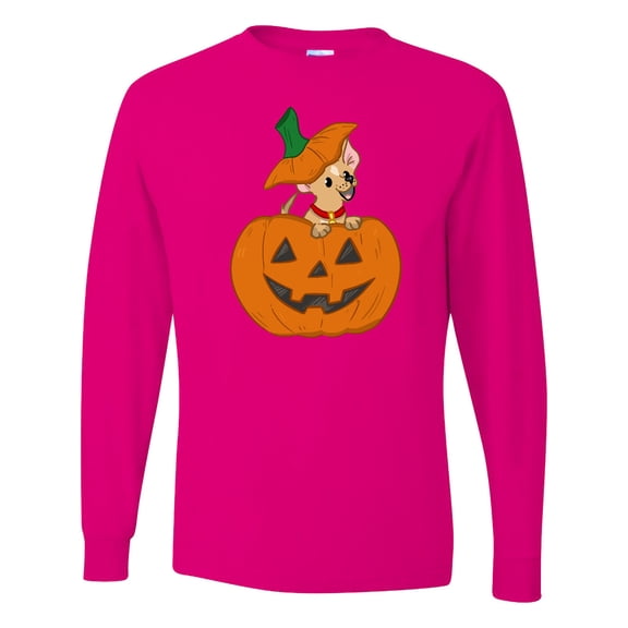 Inktastic Halloween Chihuahua Pumpkin Long Sleeve T-Shirt