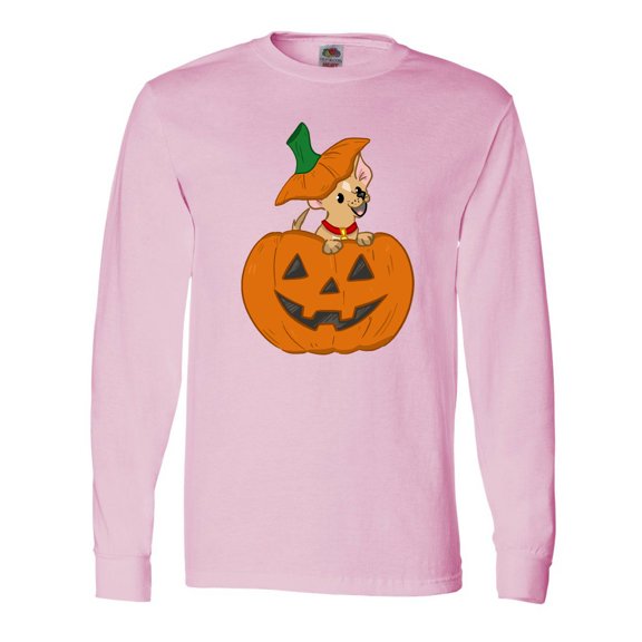 Inktastic Halloween Chihuahua Pumpkin Long Sleeve T-Shirt