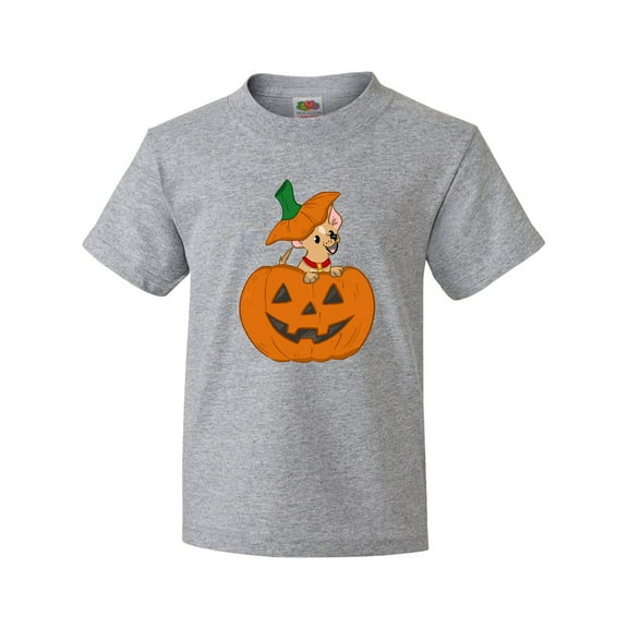 Inktastic Halloween Chihuahua Pumpkin Youth T-Shirt