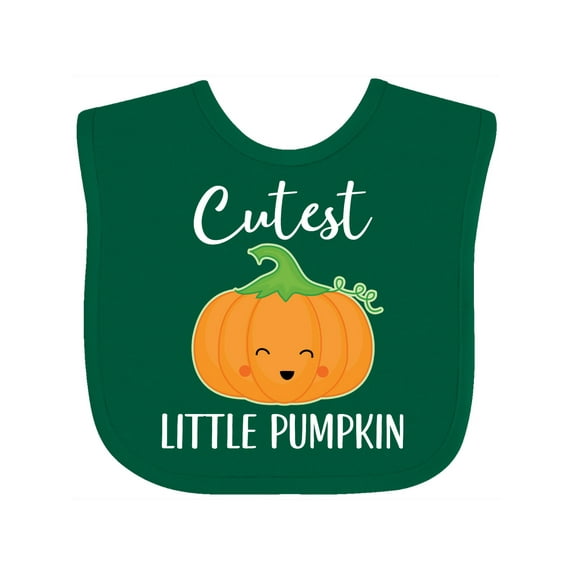 Inktastic Halloween Cutest Little Pumpkin Boys or Girls Baby Bib