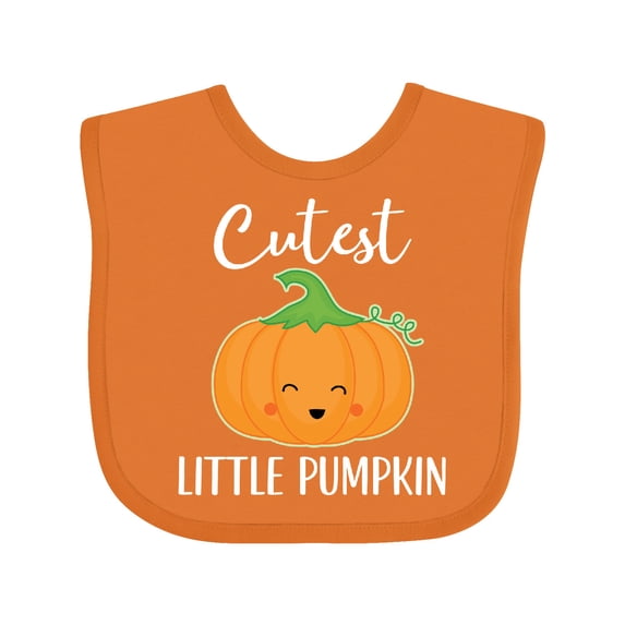 Inktastic Halloween Cutest Little Pumpkin Boys or Girls Baby Bib