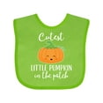 thumbnail image 1 of Inktastic Halloween Cutest Little Pumpkin in the Patch Boys or Girls Baby Bib, 1 of 4