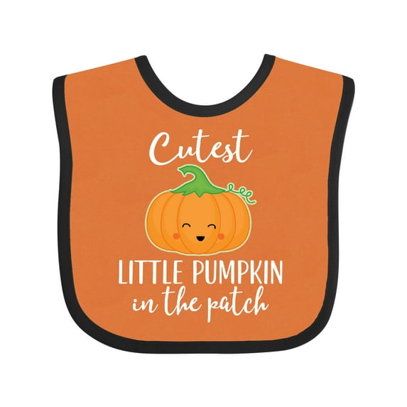Inktastic Halloween Cutest Little Pumpkin in the Patch Boys or Girls Baby Bib