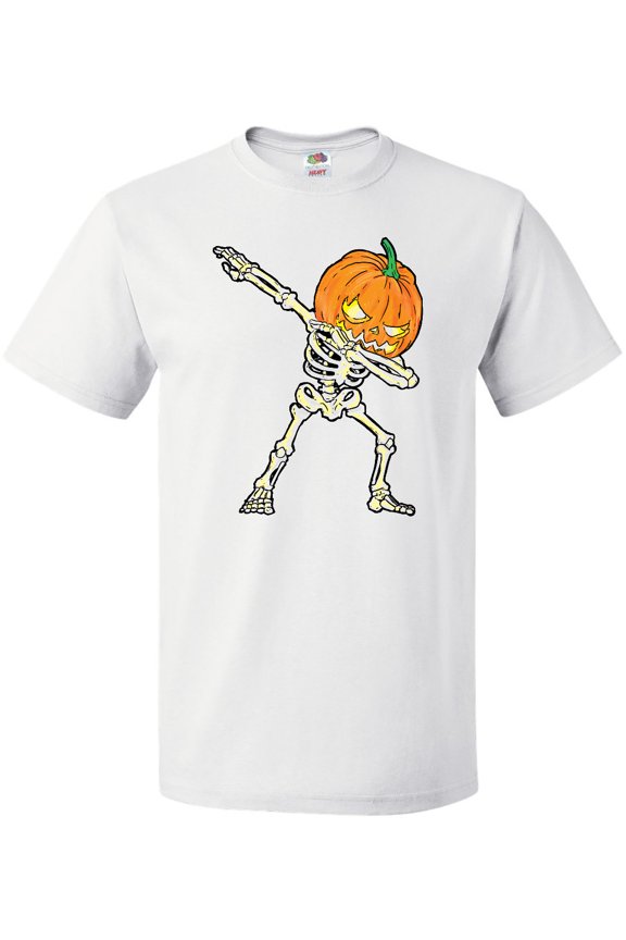 Halloween Dabbing Great Pumpkin Skeleton T-Shirt
