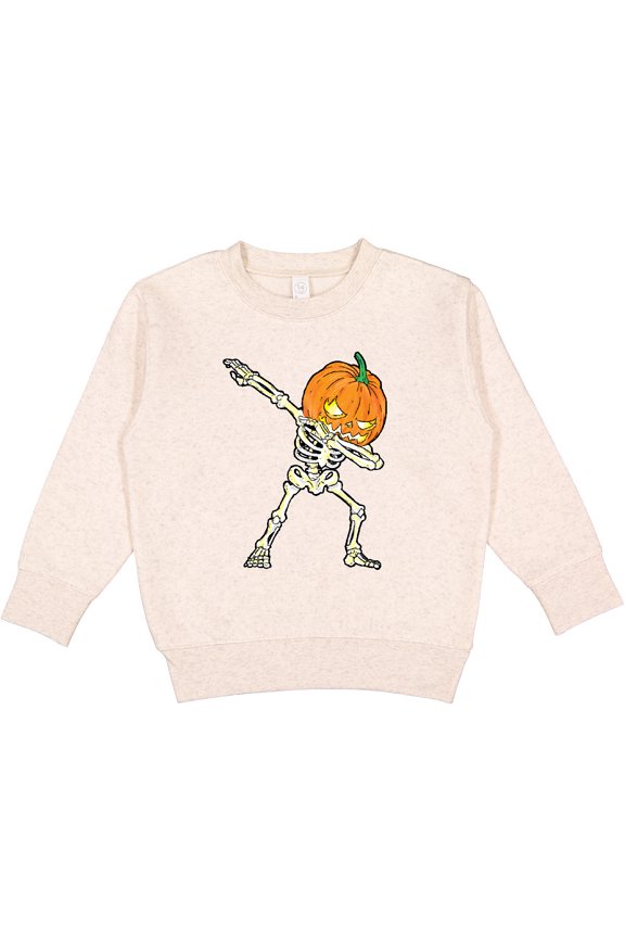 Halloween Dabbing Great Pumpkin Skeleton Toddler Sweatshirt