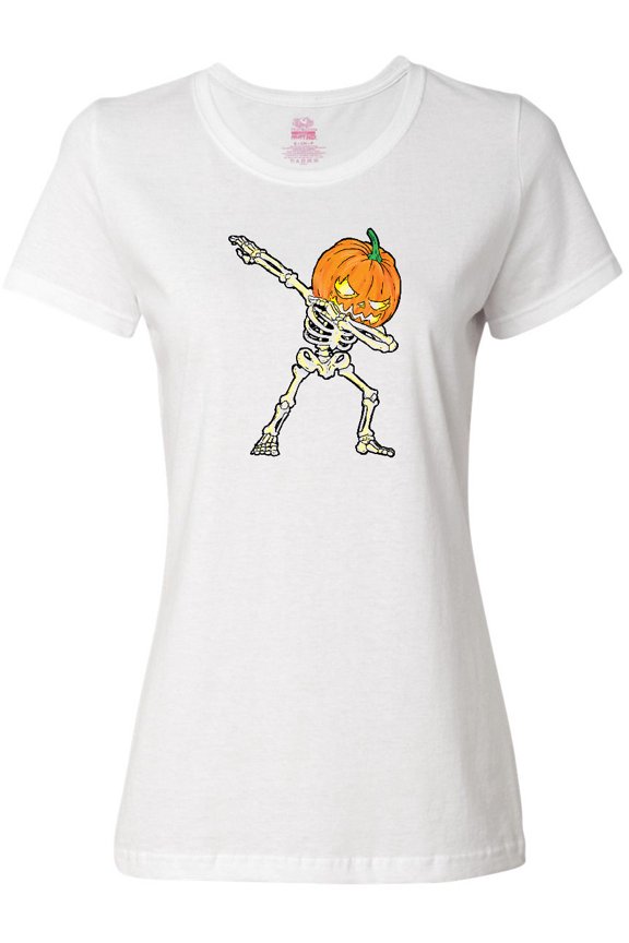 Halloween Dabbing Great Pumpkin Skeleton Women's T-Shirt