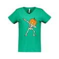 thumbnail image 1 of Inktastic Halloween Dabbing Great Pumpkin Skeleton Women's V-Neck T-Shirt, 1 of 5
