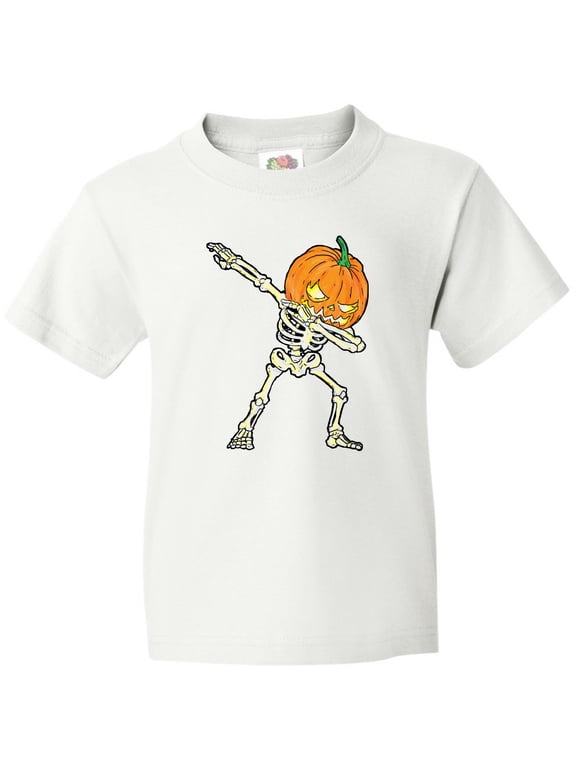Halloween Dabbing Great Pumpkin Skeleton Youth T-Shirt