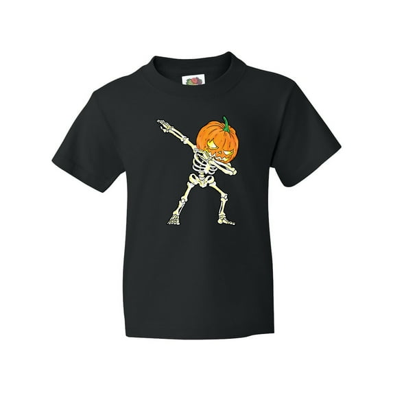 Inktastic Halloween Dabbing Great Pumpkin Skeleton Youth T-Shirt