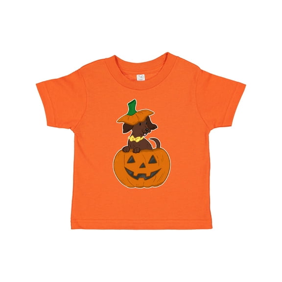 Inktastic Halloween Dachshund in Pumpkin Boys or Girls Toddler T-Shirt