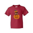 thumbnail image 1 of Inktastic Halloween Dachshund in Pumpkin Youth T-Shirt, 1 of 5
