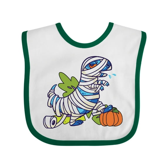 Inktastic Halloween Dinosaur Mummy Boys or Girls Baby Bib